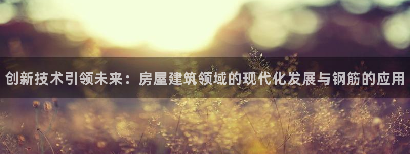 富联娱乐注册入判官333OO：创新技术引领未来：房屋建筑领域的现代化发展与钢筋的应用