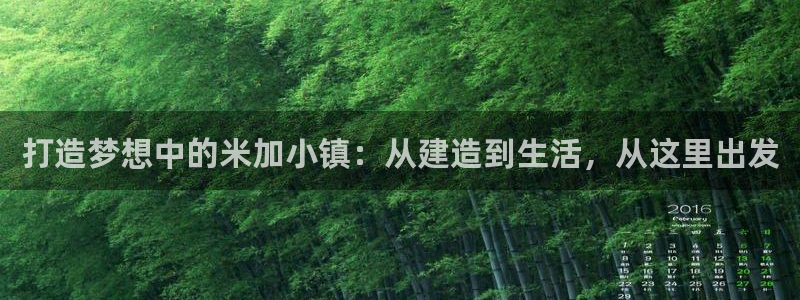 富联娱乐测速地址在哪查：打造梦想中的米加小镇：从建造到生活，从这里出发