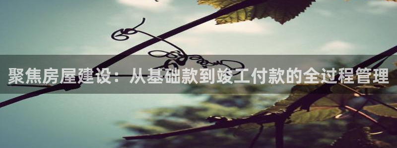 富联娱乐官方网站下载：聚焦房屋建设：从基础款到竣工付款的全过程管理