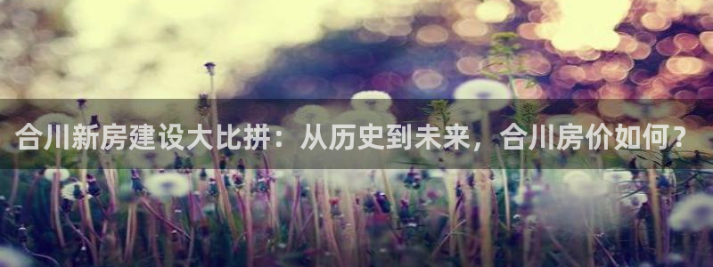 富联娱乐地址查询电话：合川新房建设大比拼：从历史到未来，合川房价如何？