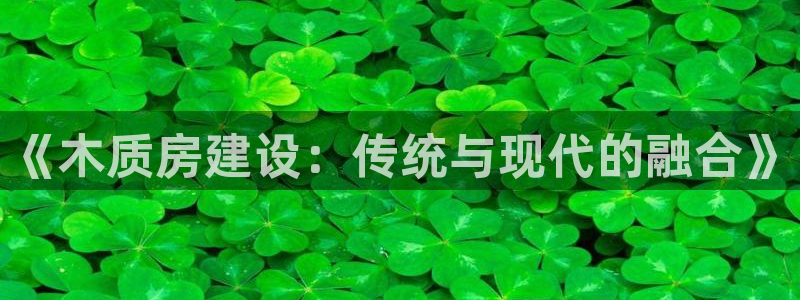 富联娱乐代理怎么样做的：《木质房建设：传统与现代的融合》