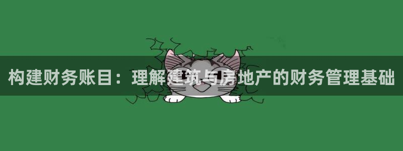 富联娱乐官网注册入口：构建财务账目：理解建筑与房地产的财务管理基础