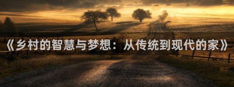 富联娱乐找382223：《乡村的智慧与梦想：从传统到现代的家》