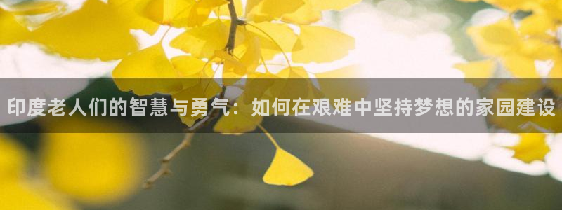 富联娱乐下载免费版官网：印度老人们的智慧与勇气：如何在艰难中坚持梦想的家园建设