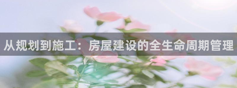富联娱乐平台特点和优势：从规划到施工：房屋建设的全生命周期管理